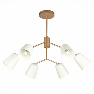 SLE155902-06 Люстра потолочная Золотистый/Белый E14 6*40W MARIO-foto3