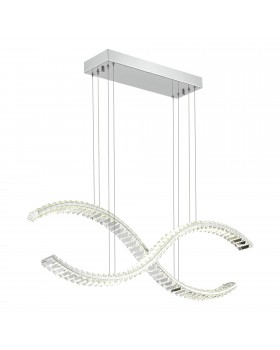 SL6206.103.44 Светильник подвесной ST-Luce Хром/Прозрачный LED 1*44W 3000K ACENO