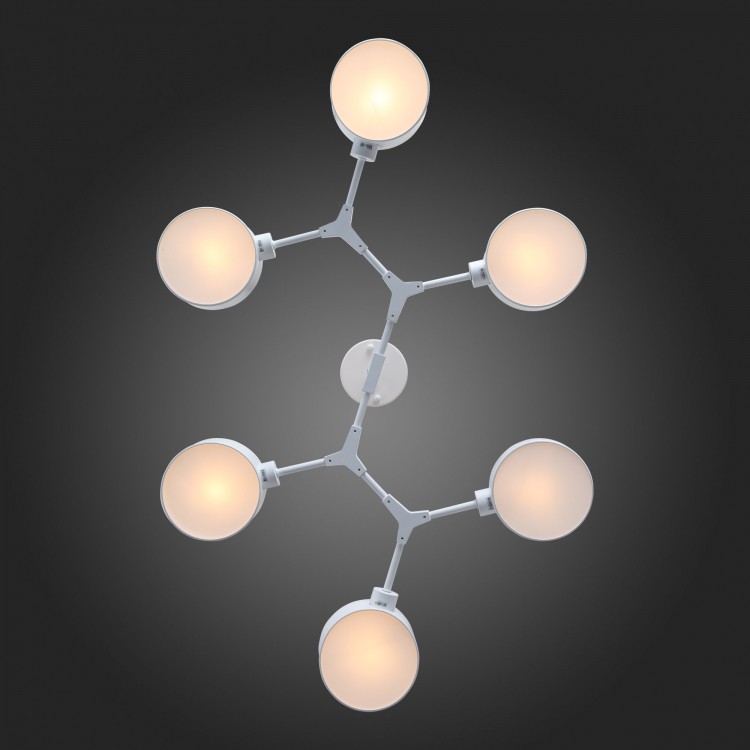 SLE183502-06 Люстра потолочная Белый/Белый E14 6*60W GIMENTO