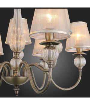 SL185.303.09 Люстра подвесная, потолочная Бронза, Прозрачный/Бежевый, Бронза E14 9*40W GRAZIA-foto11