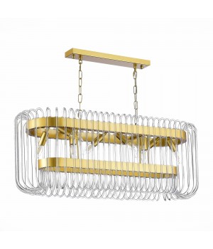 SL1228.203.08 Люстра подвесная ST-Luce Золотистый/Прозрачный E14 8*40W GROSSETO-foto2