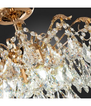 SLE160202-06 Светильник потолочный Французское золото/Прозрачный E27 6*60W KRISTO-foto4