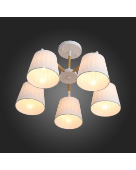 SL375.502.05 Люстра потолочная Белый, Светлое дерево/Белый E27 5*40W PASSETO-foto7