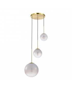 SL1190.203.03 Светильник подвесной ST-Luce Золотистый/Прозрачно-белый E27 3*60W CASSIUS-foto2
