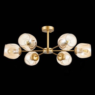 SLE155412-06 Люстра потолочная Золотистый/Янтарный E27 6*60W PALLO-foto5