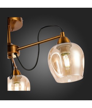 SLE110002-03 Люстра потолочная Бронза/Янтарный E27 3*60W ACRO-foto9