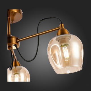 SLE110002-03 Люстра потолочная Бронза/Янтарный E27 3*60W ACRO-foto9