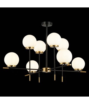 SL1203.412.08 Люстра потолочная ST-Luce Черный, Латунь/Белый E27 8*60W LIMANO-foto4