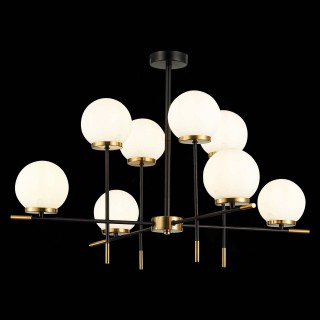 SL1203.412.08 Люстра потолочная ST-Luce Черный, Латунь/Белый E27 8*60W LIMANO-foto4