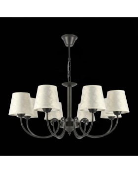 SLE120303-08 Светильник подвесной Темно-серый/Бежевый E14 8*40W RIMENTO-foto5