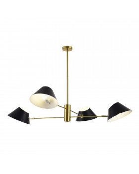 SLE1253-343-04 Светильник подвесной Латунь/Черный, Белый E14 4*60W NORBI-foto2