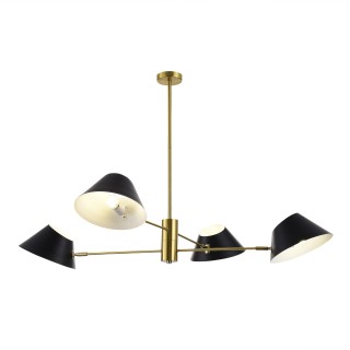 SLE1253-343-04 Светильник подвесной Латунь/Черный, Белый E14 4*60W NORBI-foto2