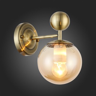 SLE106301-01 Светильник настенный Бронзовый/Прозрачный, Янтарный E27 1*60W PECHIO-foto5