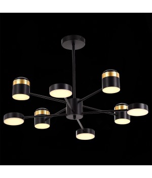 SLE6007-402-08 Светильник потолочный Черный, Золотистый/Черный, Золотистый LED 8*7W 3000K TEZZE-foto4