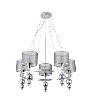 SLE107103-05 Светильник подвесной Хром/Серебристый E14 5*40W PAZIONE-foto2
