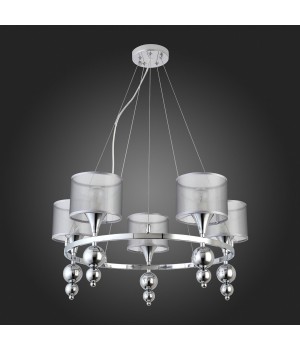 SLE107103-05 Светильник подвесной Хром/Серебристый E14 5*40W PAZIONE-foto8