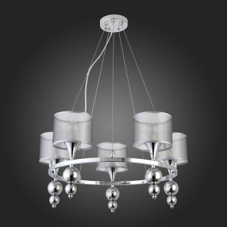 SLE107103-05 Светильник подвесной Хром/Серебристый E14 5*40W PAZIONE-foto8