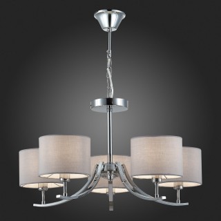 SLE105303-05 Люстра подвесная Хром/Серый E14 5*40W LINDA-foto5