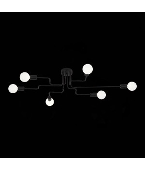 SL419.442.06 Люстра потолочная Черный E27 6*60W ANO-foto23