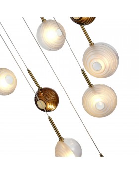 SL1183.543.12 Светильник подвесной ST-Luce Латунь/Черный, Белый G4 12*5W Foligno-foto3