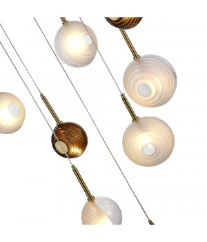 SL1183.543.12 Светильник подвесной ST-Luce Латунь/Черный, Белый G4 12*5W Foligno-foto3