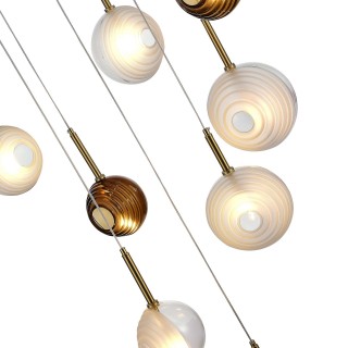 SL1183.543.12 Светильник подвесной ST-Luce Латунь/Черный, Белый G4 12*5W Foligno-foto3