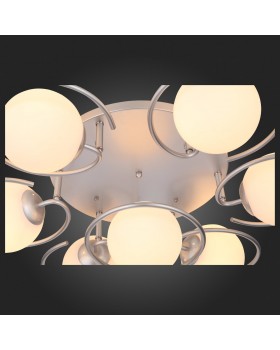 SL418.102.07 Люстра потолочная Серебристый/Белый E27 7*60W GALIO-foto8