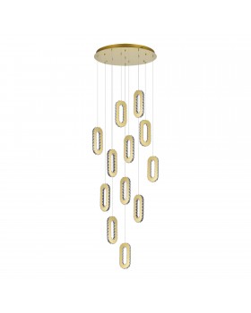 SL6506.203.12 Светильник подвесной ST-Luce Золотистый/Золотистый, Прозрачный LED 12*9W 3000K ALLUNGO-foto2