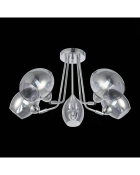 SLE102402-05 Люстра потолочная Хром/Дымчатый E14 5*40W RINNO-foto4