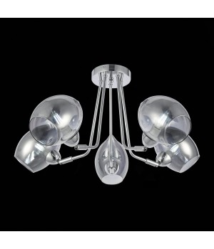 SLE102402-05 Люстра потолочная Хром/Дымчатый E14 5*40W RINNO-foto4