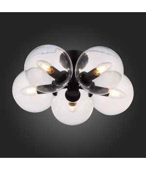 SL424.402.05 Люстра потолочная Черный/Прозрачный E14 5*40W ROSELLO-foto8