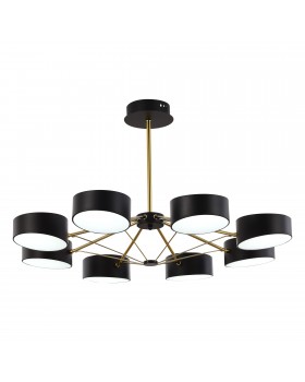 SLE6005-402-08 Светильник потолочный Черный/Черный LED 8*10W VALLE-foto3