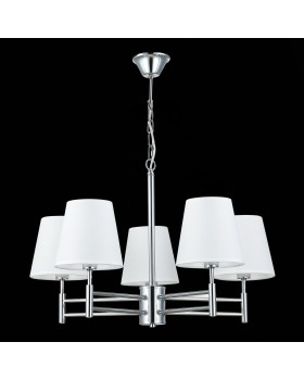 SLE105453-05 Светильник подвесной Хром/Белый E14 5*40W LAGORO-foto5