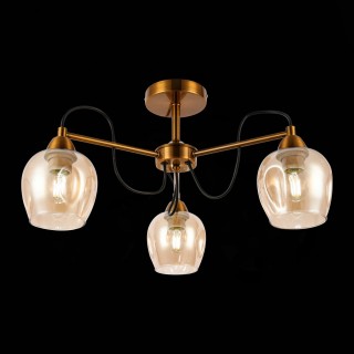 SLE110002-03 Люстра потолочная Бронза/Янтарный E27 3*60W ACRO-foto4