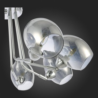 SLE102402-08 Люстра потолочная Хром/Дымчатый E14 8*40W RINNO-foto9