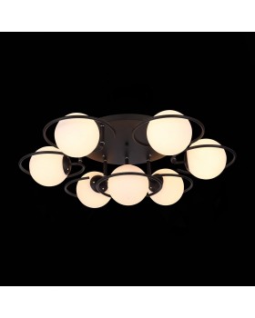 SL418.402.07 Люстра потолочная Черный/Белый E27 7*60W GALIO-foto4