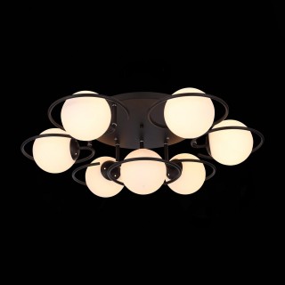 SL418.402.07 Люстра потолочная Черный/Белый E27 7*60W GALIO-foto4