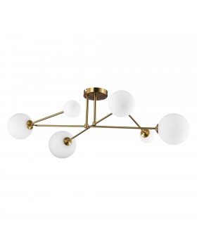 SLE2211-302-06 Люстра потолочная Латунь/Белый G9 6*5W FANTINI-foto2