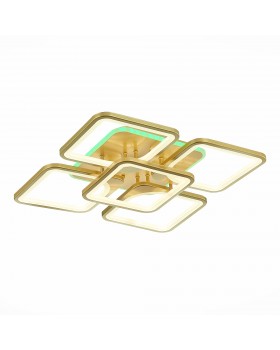 SLE500422-05RGB Светильник потолочный Золотистый/Белый LED 1*170W RGB 10W 3000-6000K VALIA