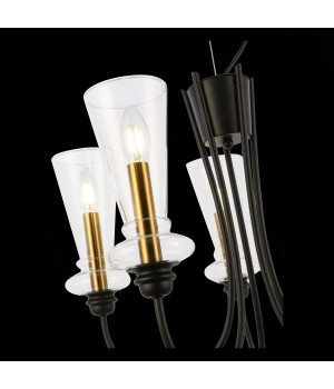 SLE112403-05 Люстра подвесная Черный/Прозрачный E14 5*40W RAMMO-foto6