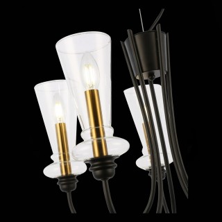 SLE112403-05 Люстра подвесная Черный/Прозрачный E14 5*40W RAMMO-foto6