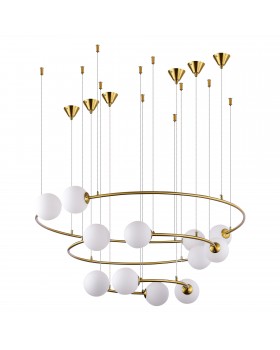 SL1186.303.12 Светильник подвесной ST-Luce Латунь/Молочный G9 12*5W ARKOS-foto2