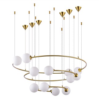 SL1186.303.12 Светильник подвесной ST-Luce Латунь/Молочный G9 12*5W ARKOS-foto2