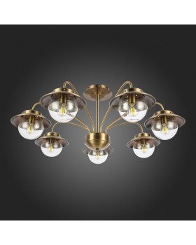 SLE110102-07 Люстра потолочная Античная бронза/Прозрачный E14 7*40W GARONNI-foto4