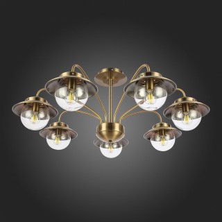 SLE110102-07 Люстра потолочная Античная бронза/Прозрачный E14 7*40W GARONNI-foto4