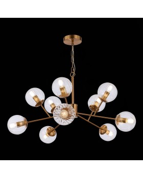 SLE220803-10 Люстра подвесная Латунь/Прозрачный E14 10*40W ANDRIA-foto4