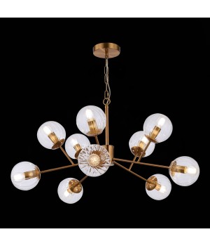 SLE220803-10 Люстра подвесная Латунь/Прозрачный E14 10*40W ANDRIA-foto4