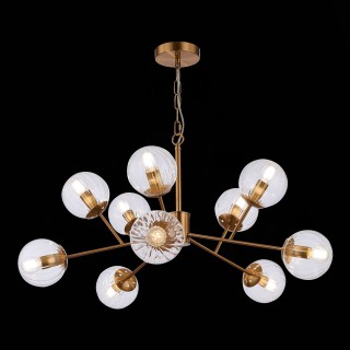 SLE220803-10 Люстра подвесная Латунь/Прозрачный E14 10*40W ANDRIA-foto4