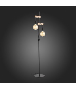 SL1142.405.01 Торшер Черный, Светлое дерево E27 2*60W BAGETTI-foto7