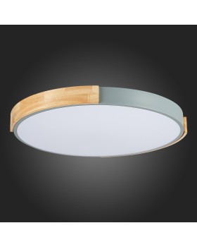SLE201372-01 Светильник потолочный Серый, Светлое дерево/Белый LED 1*40W 3000K/4000K/6000K DELIA-foto12